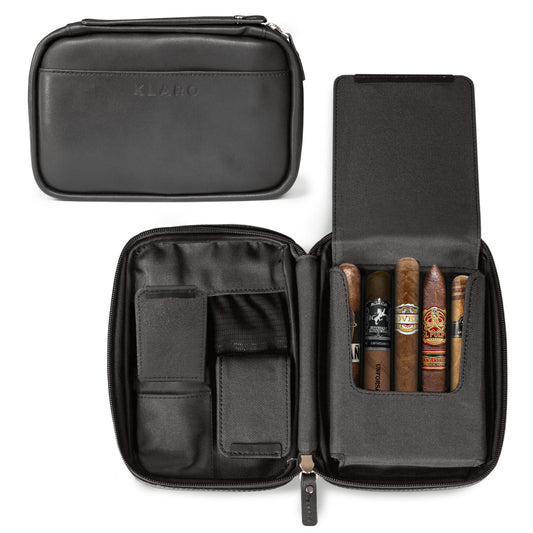 Flint Black Cigar Case + Bundle