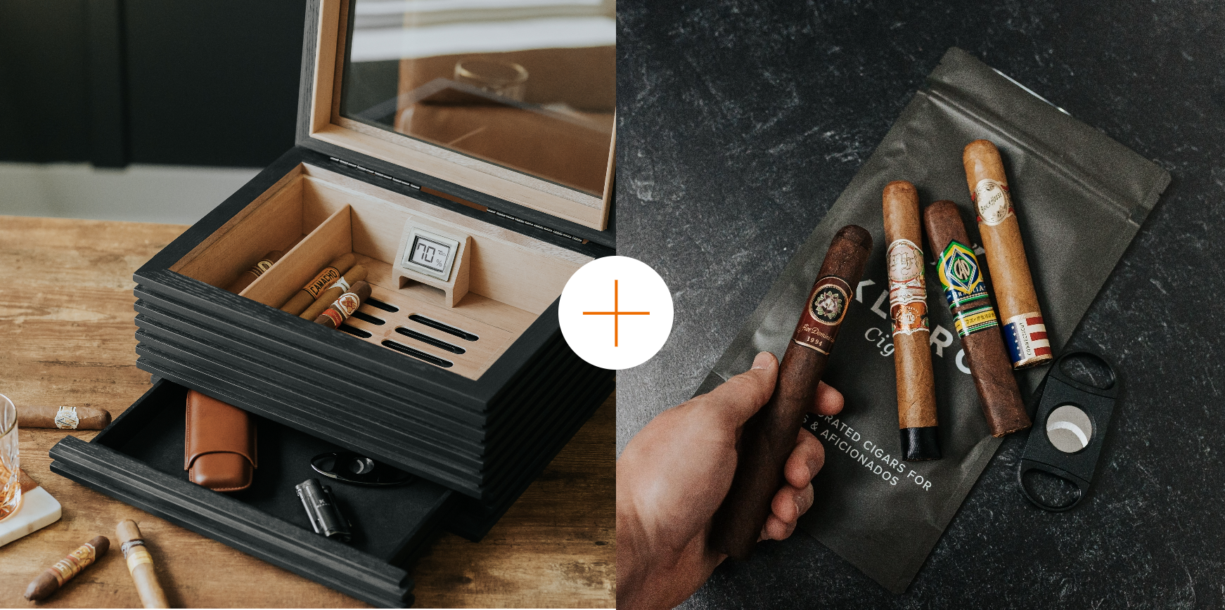HUMIDOR & STOGIES IN ONE CONVENIENT PACKAGE