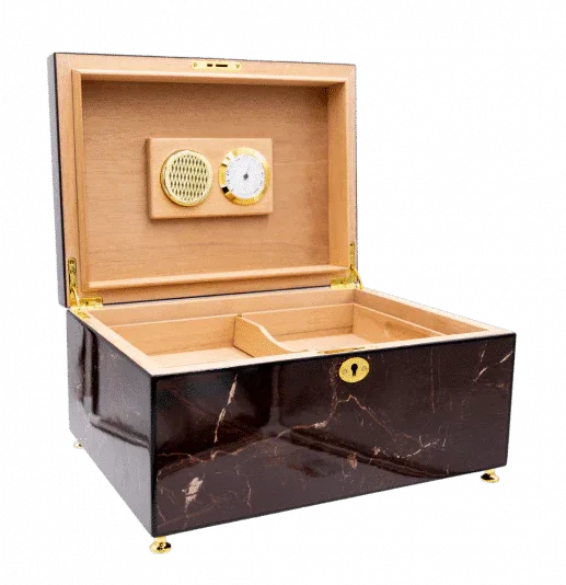 El Septimo Red Marble Humidor - Trilogy Collection - alternate view