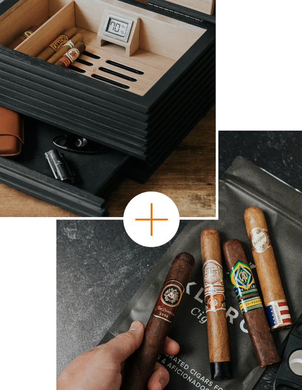 HUMIDOR & STOGIES IN ONE CONVENIENT PACKAGE