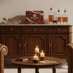 El Septimo Red Marble Humidor - Trilogy Collection