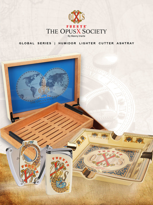 Opus X Society Lighter, Ashtray & Cutter Set
