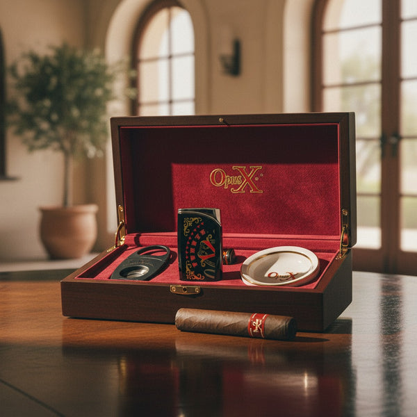 Opus X Society Lighter, Ashtray & Cutter Set