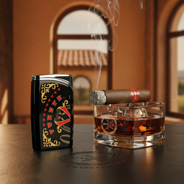 Opus X Society Lighter, Ashtray & Cutter Set